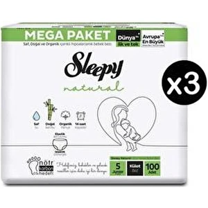 Natural 5 Numara Junior 300'LÜ Külot Bez