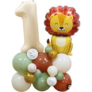 Aslan Fiğürlü 1 Yaş Balon Seti
