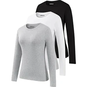 Kadın 3'lü Basic Uzun Kollu Tişört Sporcu Body T-Shirt Ekonomik Paket