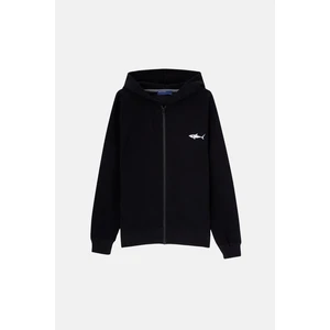 Büyük Beyaz Köpekbalığı Supersoft Full Zip Hoodie - Siyah