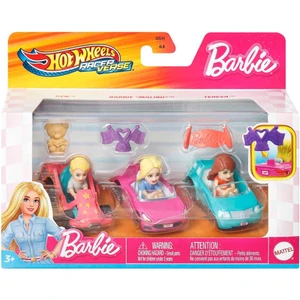 Hot Wheels Racerverse Barbie Yarış Pisti Arabaları 3’lü Paket JDG45