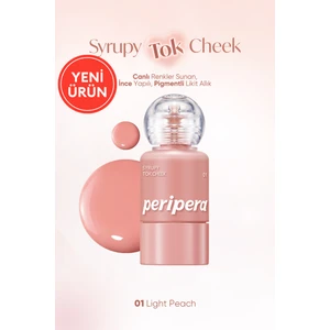 Ince Yapılı, Ciltle Bütünleşen, Pigmentli Likit Allık Perıpera Syrupy Tok Cheek (01 Light Peach)