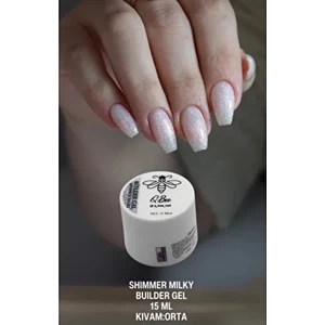15ML Protez Tırnak Jeli Builder Gel Shimmer Milky