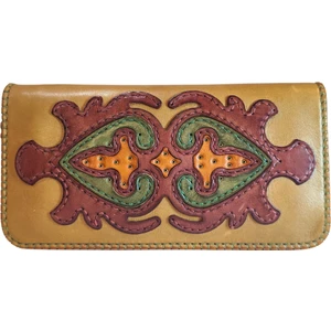 El Yapımı (HANDMADE) Çok Bölmeli Hakiki Deri Kadın Cüzdan Isfahan 40020