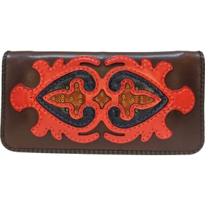 El Yapımı (HANDMADE) Çok Bölmeli Hakiki Deri Kadın Cüzdan Isfahan 40020