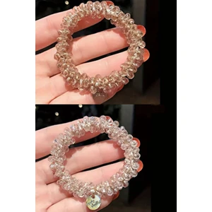 Kadın 2'li Kristal Taşlı Lastik Toka Seti