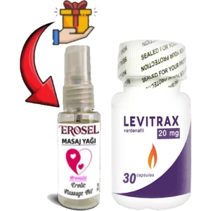 Helsol: Levitrax Erkeklerin Performansına Özel 30LU Kapsüller + Erosel Erotikmasaj Yağı Hediye