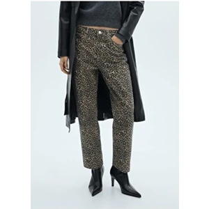 Leopar Düz Kesim Jean