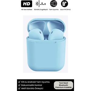 Kablosuz Bluetooth Kulaklık Ios Android Tüm Cihazlara Uyumlu Inpods 12 V5.0