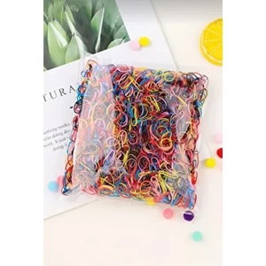 Ultra Esnek Kopmaz Renkli Saç Örgü Lastiği 500 Adet