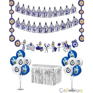 Sünnet Seti 3 Parça Set Sünnetimize Hoşgeldiniz Banner