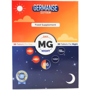 Germanse Dufram Magnesium Day/night + B6 | 60 Tablet (30 Gündüz + 30 Gece)magnezyum