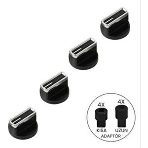 Ocl T 651 Es Ankastre Ocak Set Üstü Düğme 4 Adet Siyah Renk