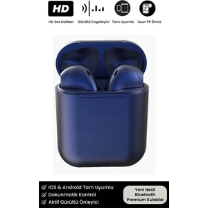 Kablosuz Bluetooth Kulaklık Ios Android Tüm Cihazlara Uyumlu Inpods 12 V5.0