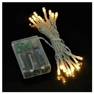 Silikon Şeffaf Kablolu Süs 2 Pilli Sarı Işık Dekoratif Süsleme Aydınlatma LED