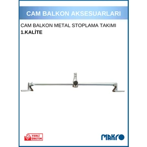 Cam Balkon Stop Takımı Cam Sabitleme Metal Aparat Stoplamaları