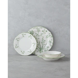 Plantopia Porselen Yemek Takımı 24 Parça 6 Kişilik Yeşil