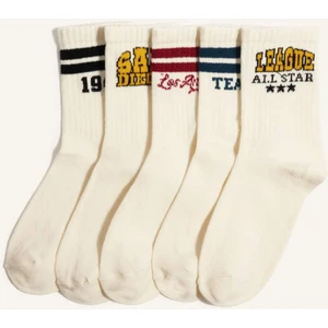 Erkek Çocuk 5'li Pamuklu Uzun Çorap