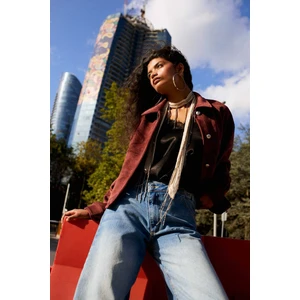 Regular Fit Polo Yaka Süet Mont F2815AX25WN