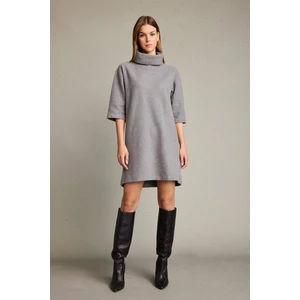 Balıkçı Yaka Yarım Kollu Mini Elbise G3793AX25WN