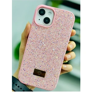 Iphone 13 - 14 ve 15 Uyumlu Elmas Tasarımlı Taşlı Işıltılı Parlak Pırlanta Silikon Kılıf