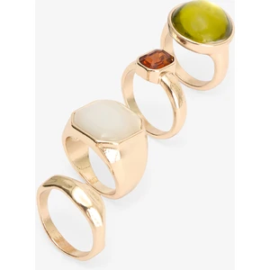 Altın Rengi Elisa 4'lü Yüzük Seti