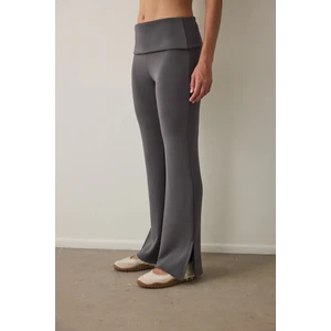 Gri Orta Bel İspanyol Paça Modal Eşofman Altı