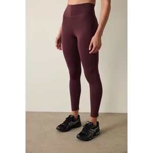 Bordo Yüksek Destek V Kesim Toparlayıcı Etkili Yüksek Bel Form Tayt