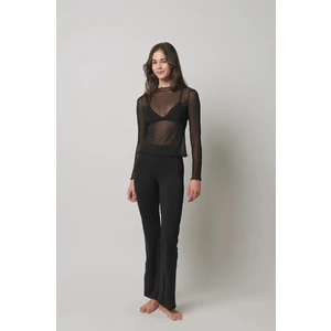 Siyah Transparan Tül Üst