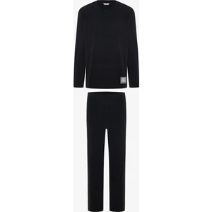 Antrasit Erkek Street Oversize Rahat Kalıp Uzun Kollu Pijama Takımı