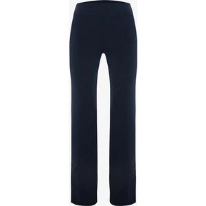 Lacivert Modal Yüksek Bel Paçası Yırtmaçlı İspanyol Paça Tayt