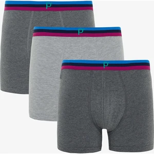 Erkek Organik Logolu 3'lü Boxer