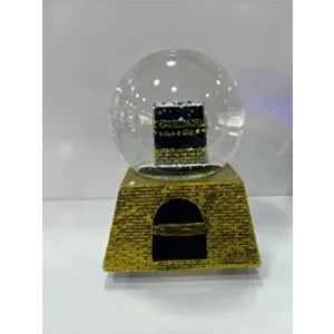 Kâbe Figürlü Kar Küresi Sesli Işıklı Hediyelik, Dekoratif, Namaz Köşesi,ramazan Köşesi Özel