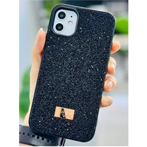 Iphone 12 ve 12 Pro Uyumlu Elmas Tasarımlı Taşlı Işıltılı Parlak Pırlanta Silikon Kılıf