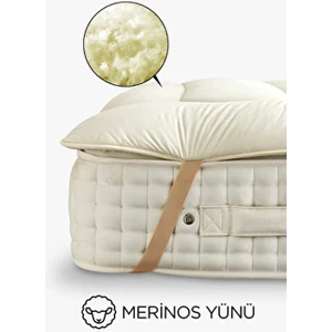 Kuzu Yünü Yatak Alezi Köşe Lastikli Koruyucu | %100 Doğal Merinos Yün Ped Tek Çift Battal