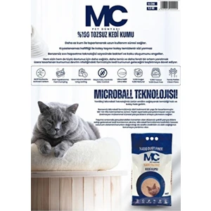 Mc Pet Dünyası %100 Tozsuz Kedi Kumu 10LT Naturel, Topaklanan, Kokusuz Kedi Kumu (Anti Alerjik)