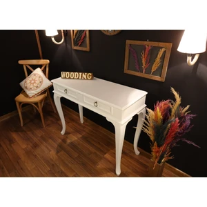 Wooding 110 cm Çekmeceli Masif Beyaz Dresuar