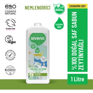 %100 Doğal Sıvı Kastil Sabun Zeytinyağlı Yoğun Nemlendirici Bitkisel Vegan 1000 ml