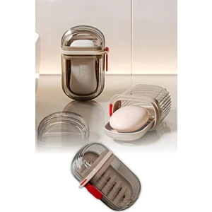 Şeffaf Kutu Şeklinde Plastik Katı Sabunluk Pratik Kullanımlı Hijyenik Banyo Sabun Kabı