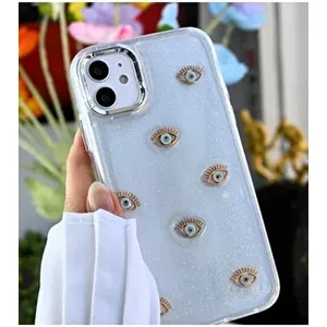 Iphone 11 Şeffaf Mini Nazar Epoksili Oyuncaklı Silikon Kılıf