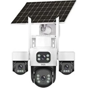 X14 4 Kameralı Solar Güvenlik Kamerası | Sım Kartlı & Esım Destekli | Kablosuz Güneş Enerjili