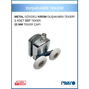 Duşakabin Tekerleği Alt Teker Metal Gövde Teker Çapı 22 mm
