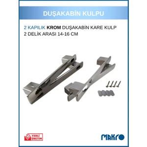 Duşakabin Cam Kapı Kulp Parlak Kol (Ayarlı 14-16 Cm)