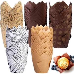 50 Adet Kek Pasta Kapsülü Desenli Kağıt Pişirme Kapsülü