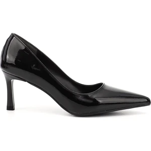 Kadın Siyah - Rugan Sivri Burun İnce Topuklu Stiletto