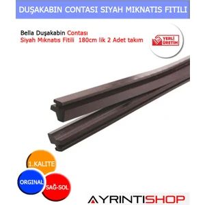 Ayrıntıshop Bella Duşakabin Contası Siyah Mıknatıs Fitili 180cm lik 2 Adet