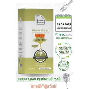 Las Frutas Yemeklik Kabak Çekirdeği Yağı 1 Litre – Soğuk Sıkım, Saf & Doğal