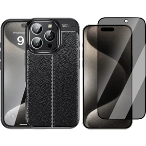 iPhone 16 Pro Max Uyumlu Kılıf Vendas Niss Silikon Kapak + Hayalet Cam Ekran Koruyucu