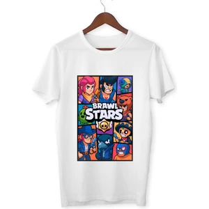 Alpşan Ticaret Brawl Stars Çocuk Yetişkin Beyaz T-Shirt Unisex Çocuk Tişört