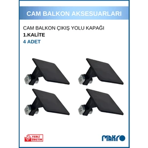 Cam Balkon Tekeri Çıkış Yeri Kapak 4 Adet
